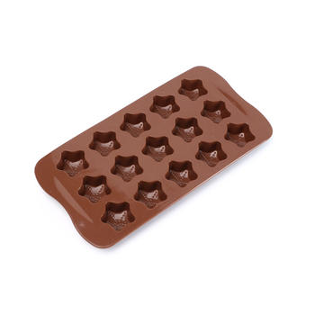 15 Hole Piglet Five-pointed Star Chocolate Biscuit Cake Makes Food Grade Silicone Mold