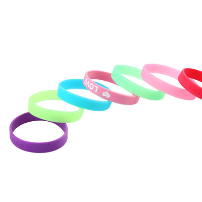 Customized Embossed And Debossed Color Silicone Bracelet
