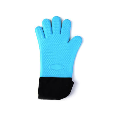 Plus Cotton Long Cloth Insulation Non-slip Silicone Gloves